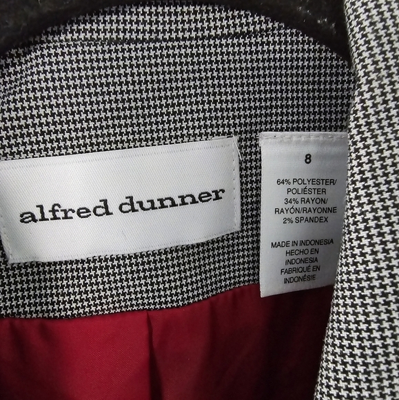 Alfred Dunner Long Blazer Women Sz 8 Gray Four Button Pockets Padded Career - Picture 8 of 10